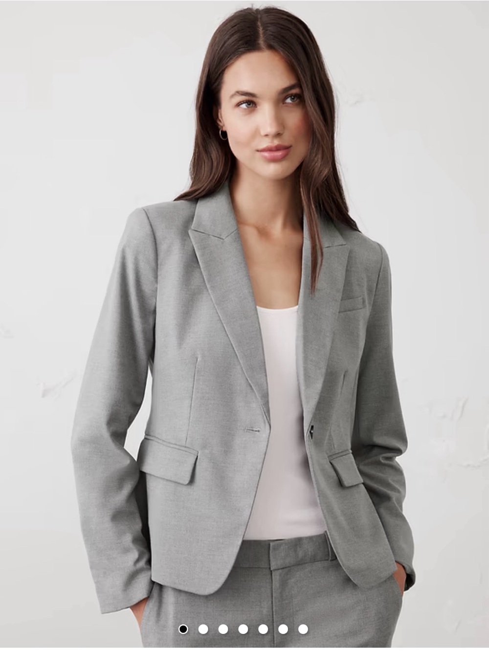 Banana Republic Gray Women’s Tailored Blazer Jacket & Matching Pants: Full Suit